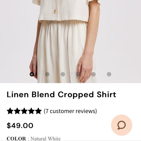 Linen blend cropped shirt from Lattelier - Picture 4 of 10